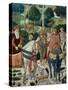 Procession of the Magi: Wall with Giuliano, detail (The Patriarch of Constantinople)-Benozzo Gozzoli-Stretched Canvas