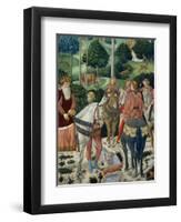 Procession of the Magi: Wall with Giuliano, detail (The Patriarch of Constantinople)-Benozzo Gozzoli-Framed Premium Giclee Print