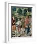 Procession of the Magi: Wall with Giuliano, detail (The Patriarch of Constantinople)-Benozzo Gozzoli-Framed Premium Giclee Print