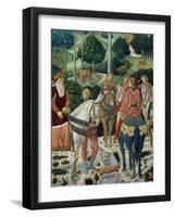 Procession of the Magi: Wall with Giuliano, detail (The Patriarch of Constantinople)-Benozzo Gozzoli-Framed Giclee Print