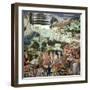 Procession of the Magi: Wall with Giuliano-Benozzo Gozzoli-Framed Giclee Print