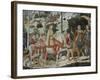 Procession of the Magi: Wall with Lorenzo, detail (Lorenzo with Archers)-Benozzo Gozzoli-Framed Giclee Print