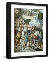 Procession of the Magi: Wall with Lorenzo, detail (Procession with Members of the Medici Family)-Benozzo Gozzoli-Framed Giclee Print