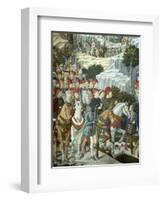 Procession of the Magi: Wall with Lorenzo, detail (Procession with Members of the Medici Family)-Benozzo Gozzoli-Framed Giclee Print