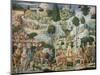 Procession of the Magi: Wall with Lorenzo-Benozzo Gozzoli-Mounted Giclee Print