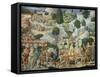 Procession of the Magi: Wall with Lorenzo-Benozzo Gozzoli-Framed Stretched Canvas