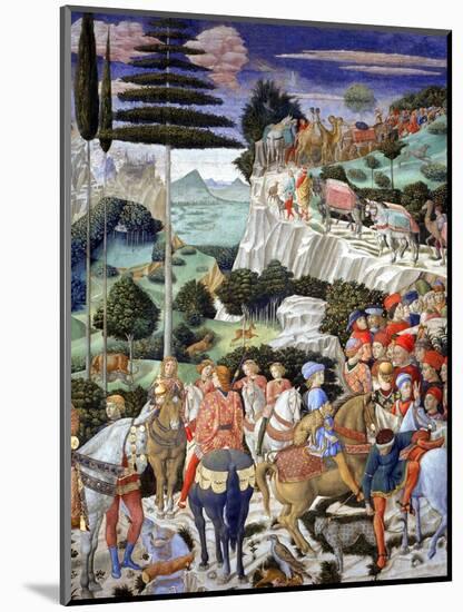 Procession of the Oldest King, 1459-60-Benozzo di Lese di Sandro Gozzoli-Mounted Giclee Print