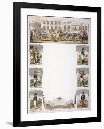 Procession of the Prince Regent, 1814-null-Framed Giclee Print