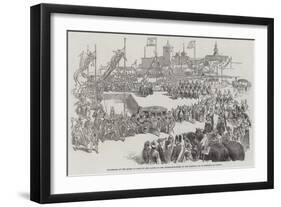 Procession of the Queen of Spain to the Laying of the Foundation-Stone of the Hospital De La Prince-null-Framed Giclee Print