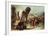 Procession of the Trojan Horse into Troy, C. 1760-Giovanni Domenico Tiepolo-Framed Giclee Print