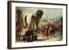 Procession of the Trojan Horse into Troy, C. 1760-Giovanni Domenico Tiepolo-Framed Giclee Print