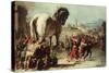 Procession of the Trojan Horse into Troy, C. 1760-Giovanni Domenico Tiepolo-Stretched Canvas