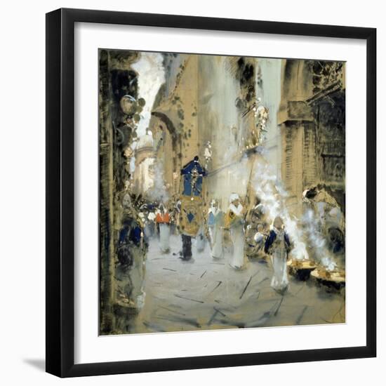 Procession on Good Friday, 1895-Francesco Paolo Michetti-Framed Giclee Print