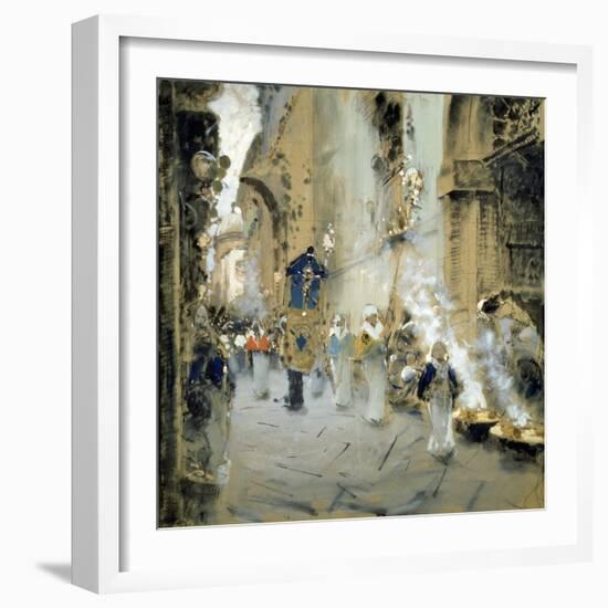 Procession on Good Friday, 1895-Francesco Paolo Michetti-Framed Giclee Print