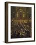 Procession on Occasion of Feast of Annunciation in Piazza Della Minerva in Rome at Time of Pope Inn-null-Framed Giclee Print