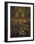 Procession on Occasion of Feast of Annunciation in Piazza Della Minerva in Rome at Time of Pope Inn-null-Framed Giclee Print