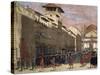 Procession on via De' Servi in Florence-null-Stretched Canvas