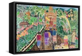 Procession, Peliatan, Bali, 1996-Hilary Simon-Framed Stretched Canvas