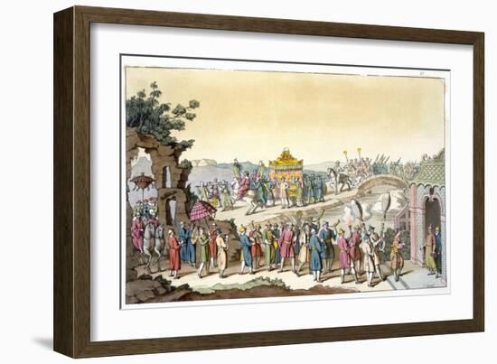 Procession to a Taoist traditional wedding, China, c1820-1839-Giovanni Bigatti-Framed Giclee Print