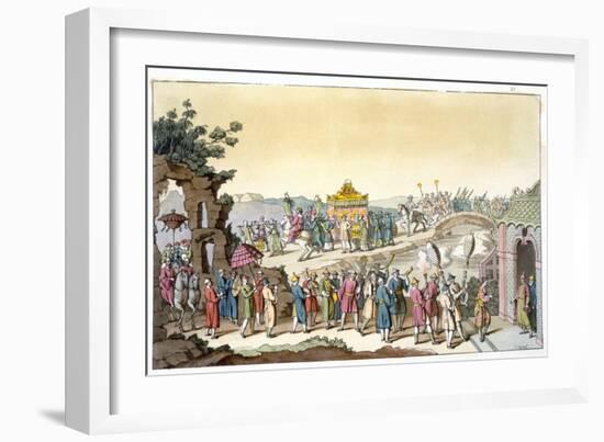 Procession to a Taoist traditional wedding, China, c1820-1839-Giovanni Bigatti-Framed Giclee Print