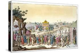 Procession to a Taoist traditional wedding, China, c1820-1839-Giovanni Bigatti-Stretched Canvas