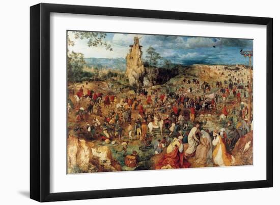 Procession to Cavalry - Complete-Pieter Breughel the Elder-Framed Art Print