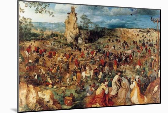 Procession to Cavalry - Complete-Pieter Breughel the Elder-Mounted Art Print