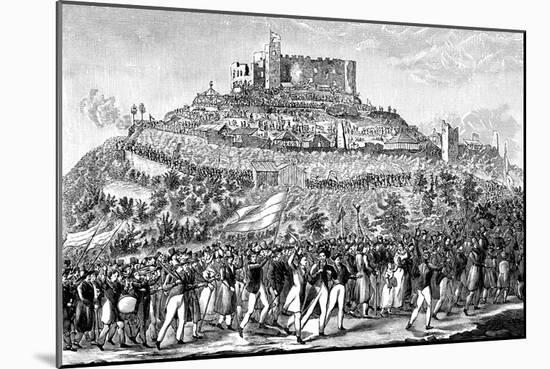 Procession to Hambach Castle on 27th May 1832-null-Mounted Giclee Print