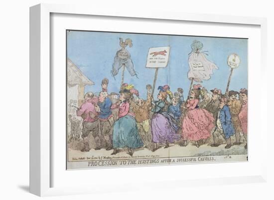 Procession to the Hustings after a Successful Canvass-James Gillray-Framed Giclee Print