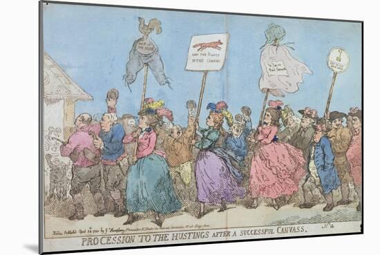 Procession to the Hustings after a Successful Canvass-James Gillray-Mounted Giclee Print