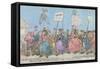Procession to the Hustings after a Successful Canvass-James Gillray-Framed Stretched Canvas