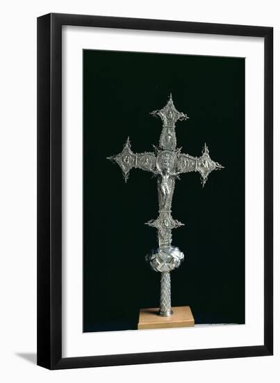 Processional Cross, Marked Noe M.Guenca, circa 1575-1600 (Silver Parcel Gilt on a Wooden Base)-null-Framed Giclee Print