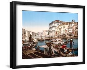 Processione Sul Canal Grande, Venice-null-Framed Giclee Print