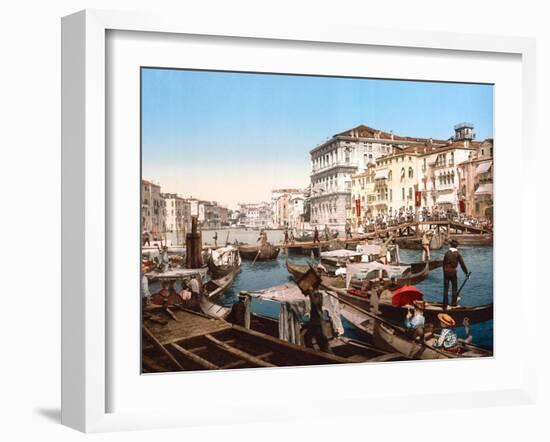 Processione Sul Canal Grande, Venice-null-Framed Giclee Print