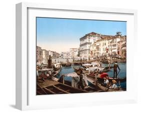 Processione Sul Canal Grande, Venice-null-Framed Giclee Print