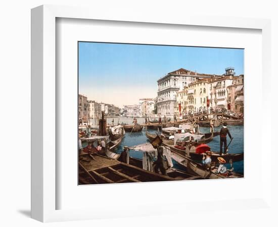 Processione Sul Canal Grande, Venice-null-Framed Premium Giclee Print