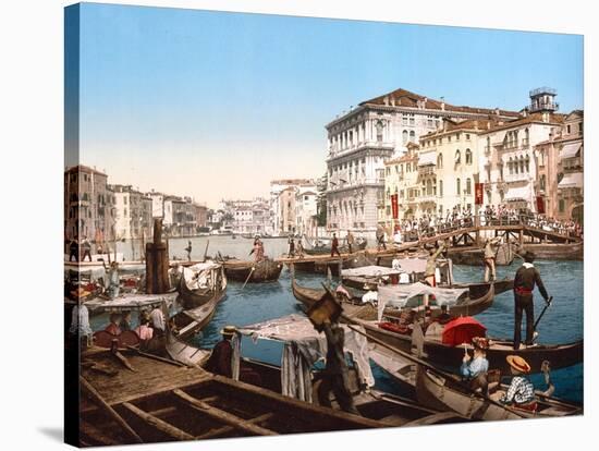 Processione Sul Canal Grande, Venice-null-Stretched Canvas
