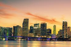 Famous City of Miami, Summer Sunset-prochasson-Photographic Print