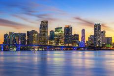 City of Miami at Sunset-prochasson-Framed Photographic Print