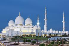 View of Famous Abu Dhabi Sheikh Zayed Mosque by Night, Uae.-prochasson frederic-Photographic Print