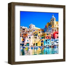 Procida Island Naples - Italy-null-Framed Art Print