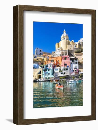 Procida, La Corricella Harbour. Campania, Italy.-Francesco Riccardo Iacomino-Framed Photographic Print