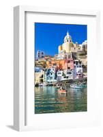 Procida, La Corricella Harbour. Campania, Italy.-Francesco Riccardo Iacomino-Framed Photographic Print