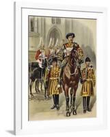 Proclaiming George V King of England, 1910-Henry Payne-Framed Giclee Print