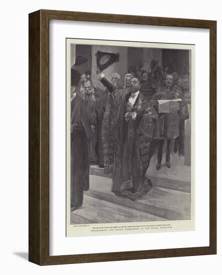 Proclaiming the King's Coronation at the Royal Exchange-Frank Craig-Framed Giclee Print