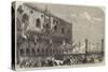 Proclaiming the Result of the Voting at Venice from the Balcony of the Doge's Palace-null-Stretched Canvas