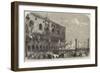 Proclaiming the Result of the Voting at Venice from the Balcony of the Doge's Palace-null-Framed Giclee Print
