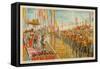 Proclaiming Victoria Empress of India-Delhi- 1 January 1877-English School-Framed Stretched Canvas