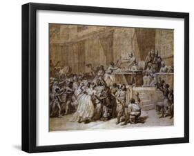 Proclamation at Convention in Paris of Abolition of Slavery-Nicolas Andre Monsiau-Framed Giclee Print