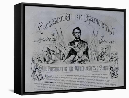 Proclamation of Emancipation by Abraham Lincoln, 22nd September 1862-null-Framed Stretched Canvas